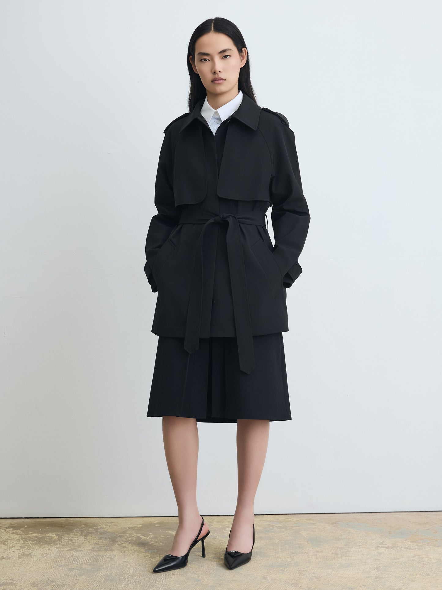 Easy Care Double Pleat Skirt