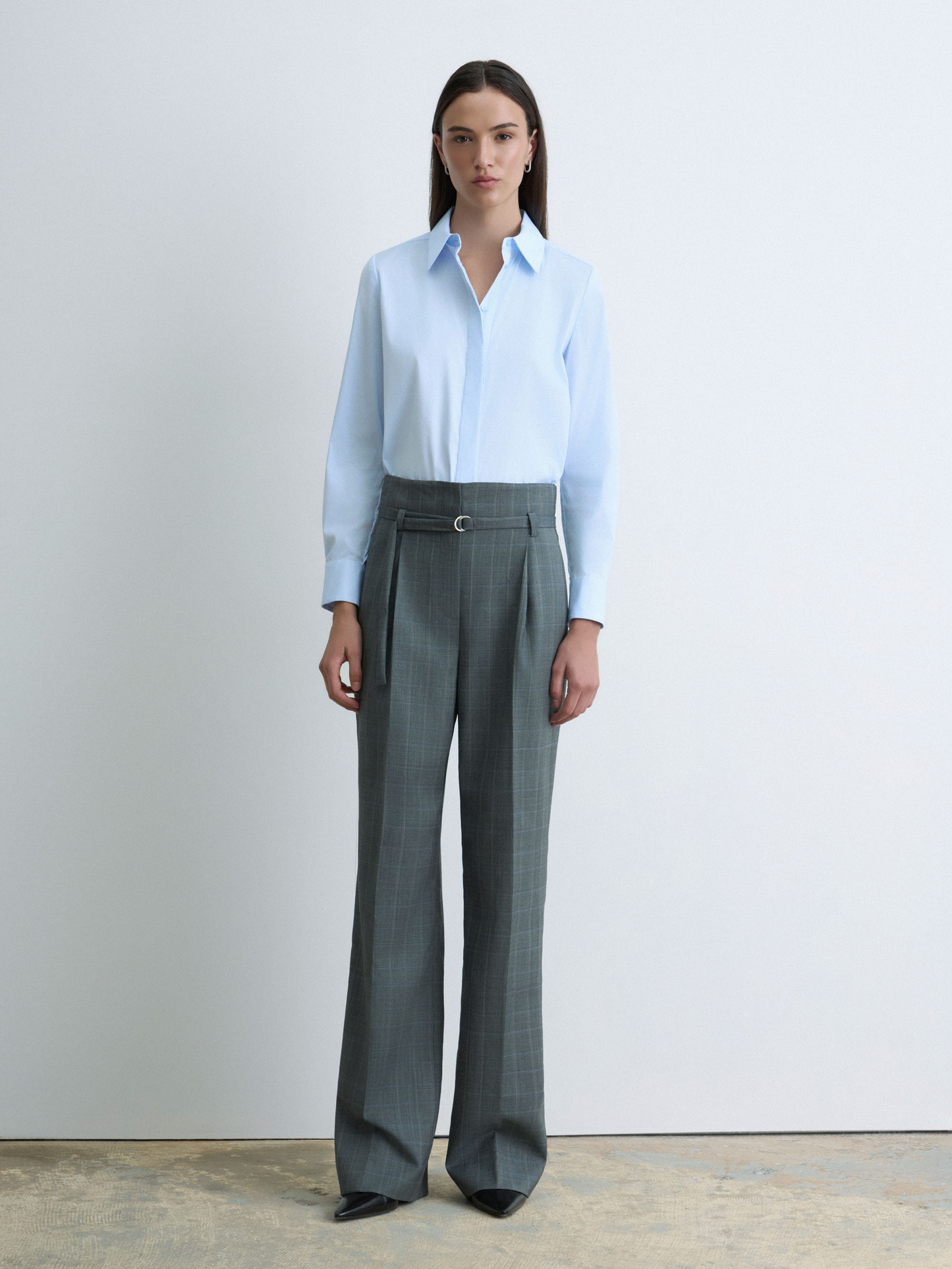 Pantalon Taille Haute Ceinturé