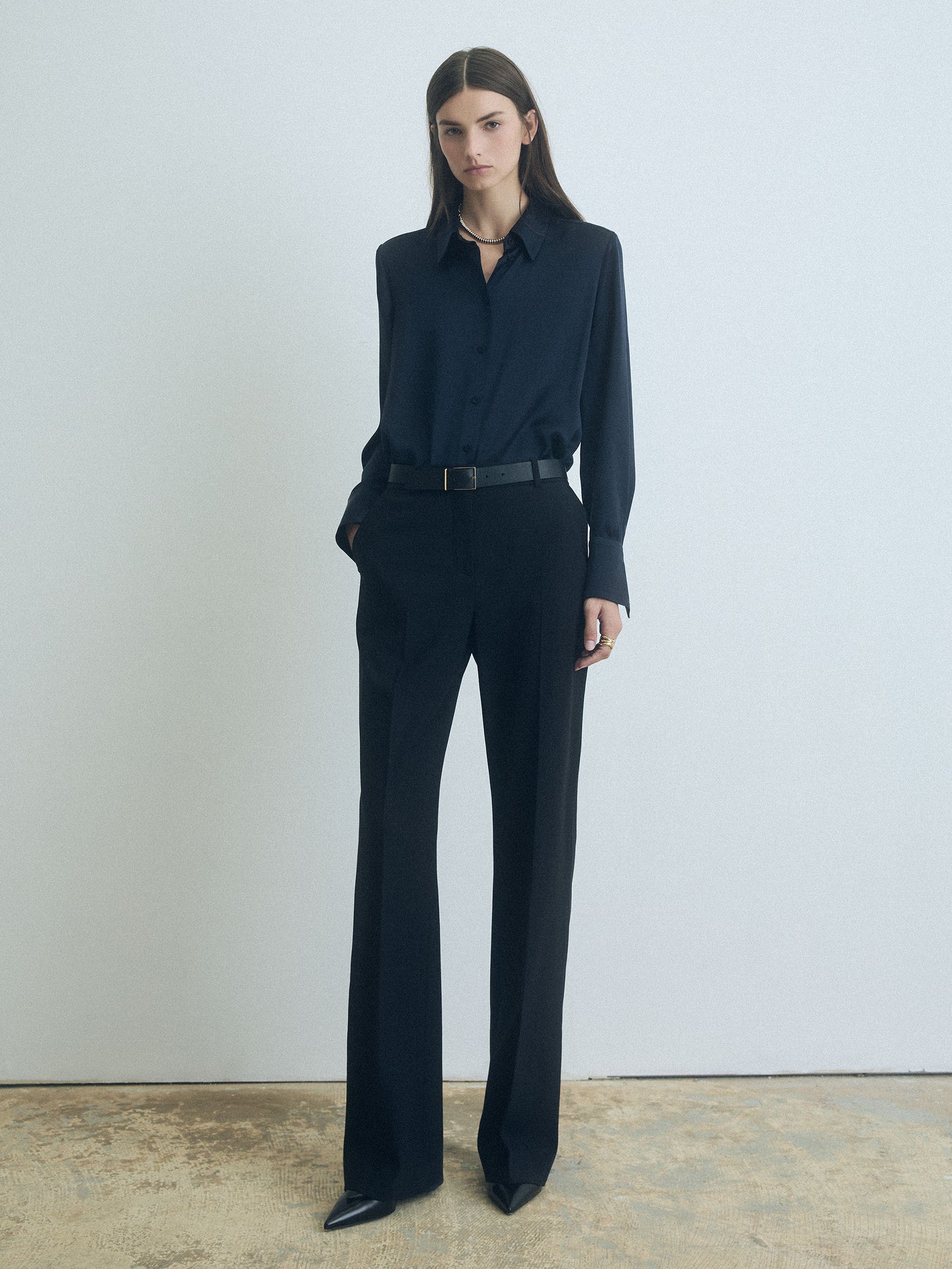 Long Sleeve Classic Fit Blouse