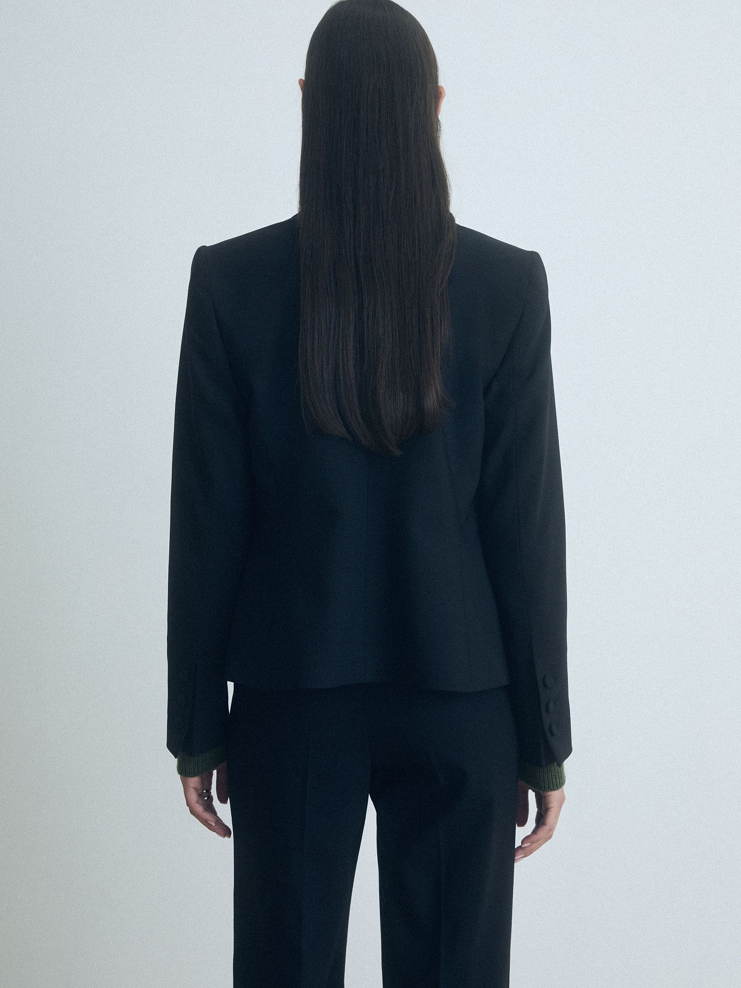 Short Fitted Wool Jacket