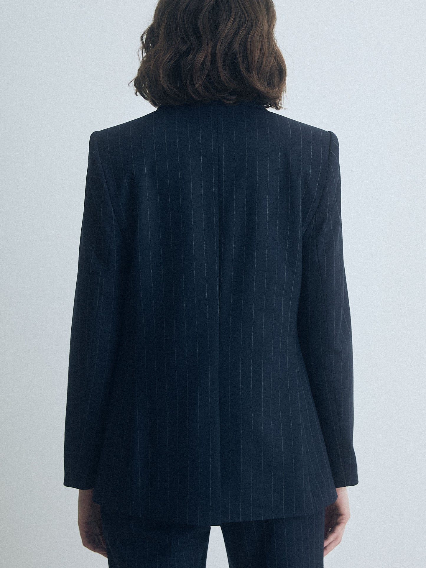 Navy Pinstripe Jacket