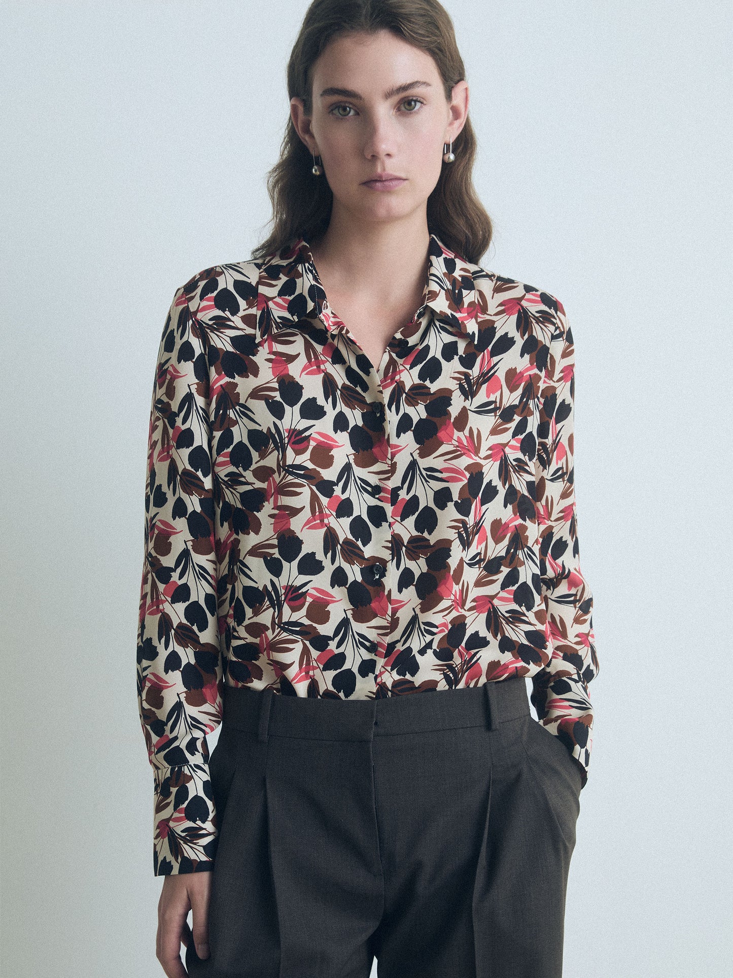Silk Blouse With a Straight Cut