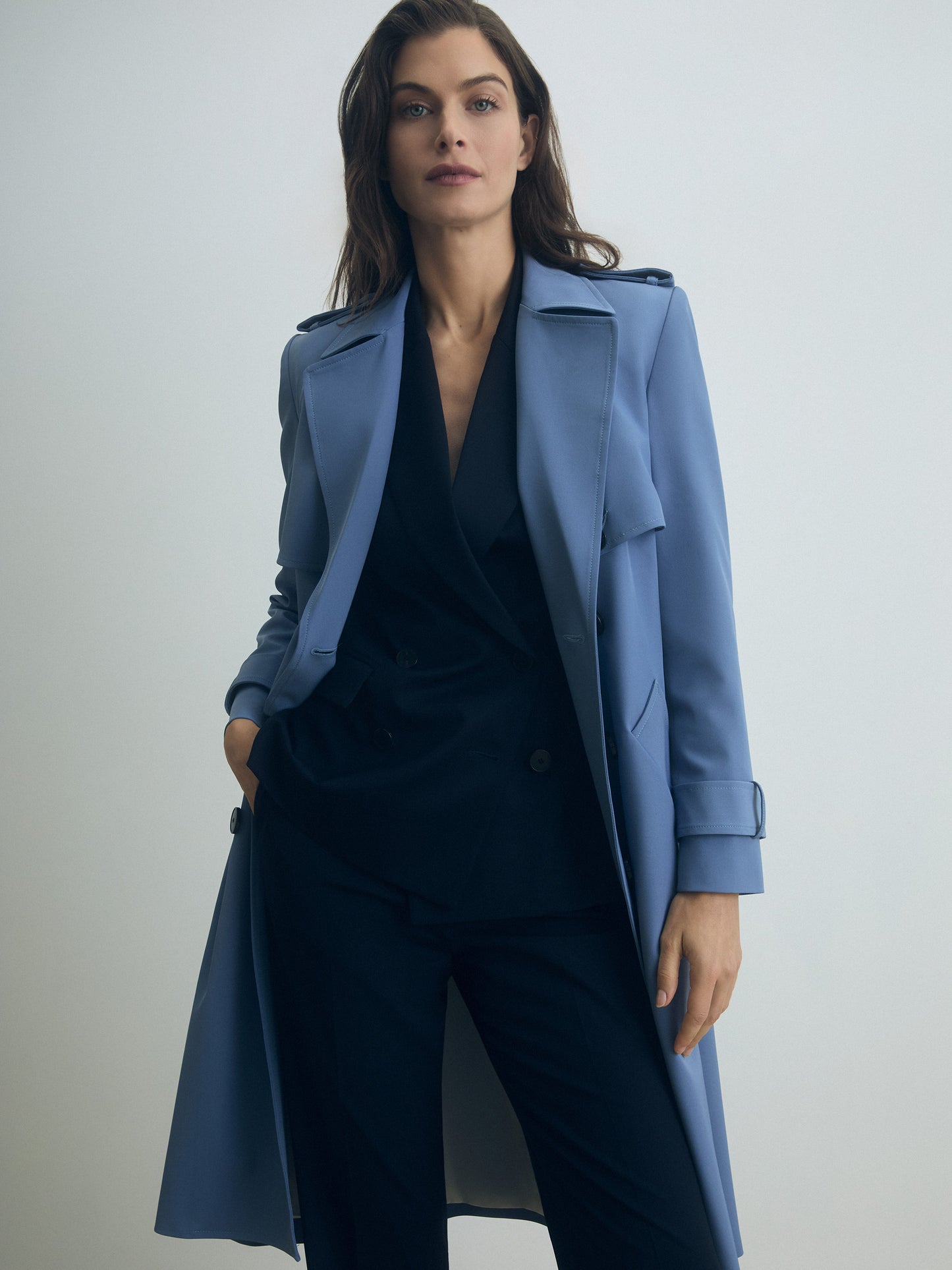 Tonal Pinstripe Fitted DB Jacket