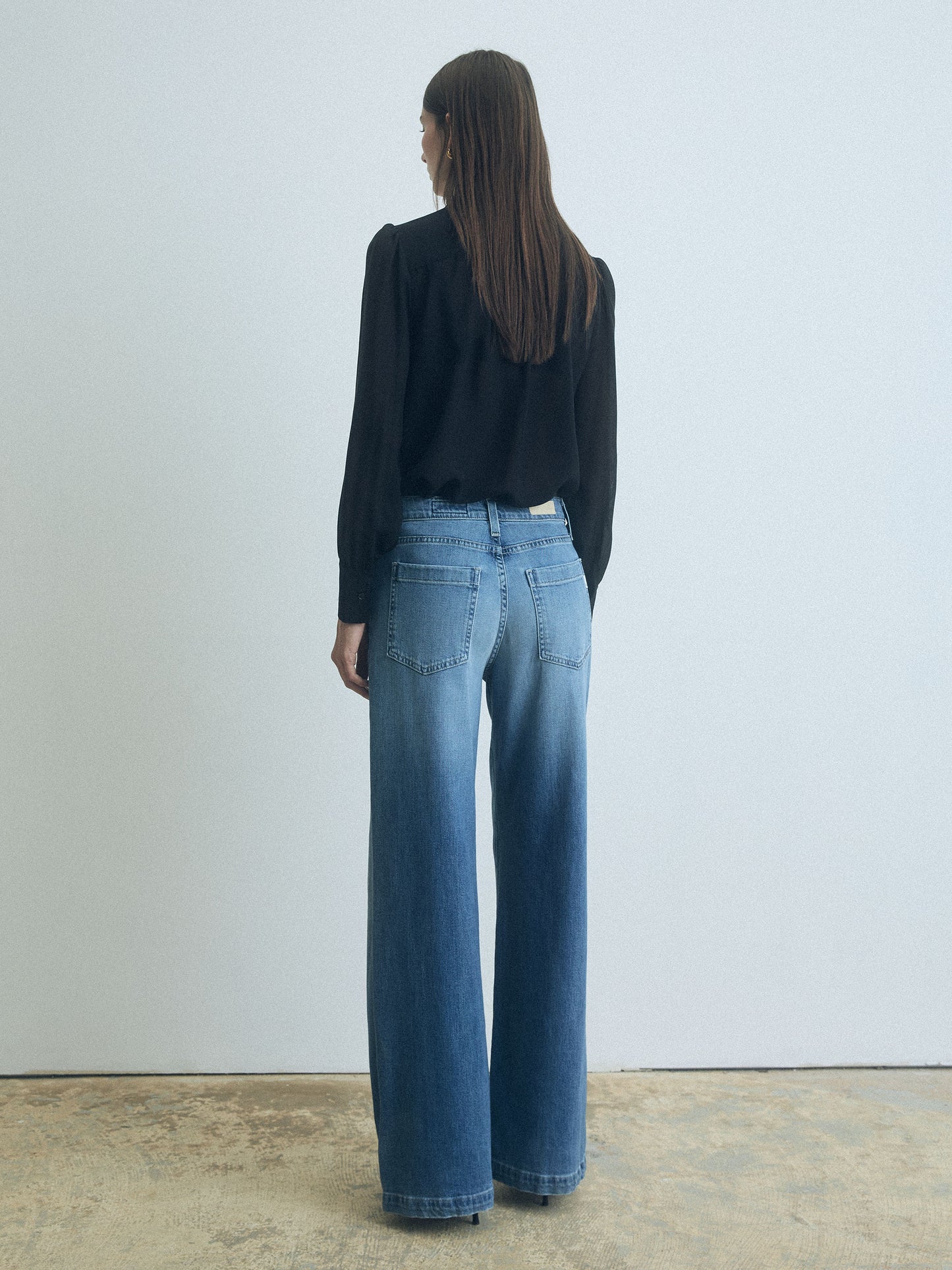 Silk Blouse With Classic Shirt Collar