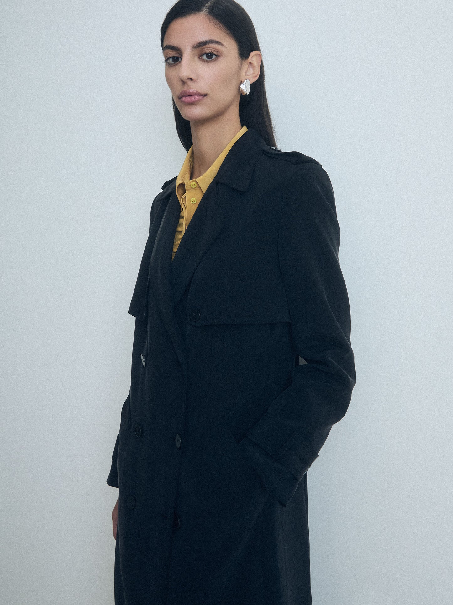 Pure Silk Trench Coat