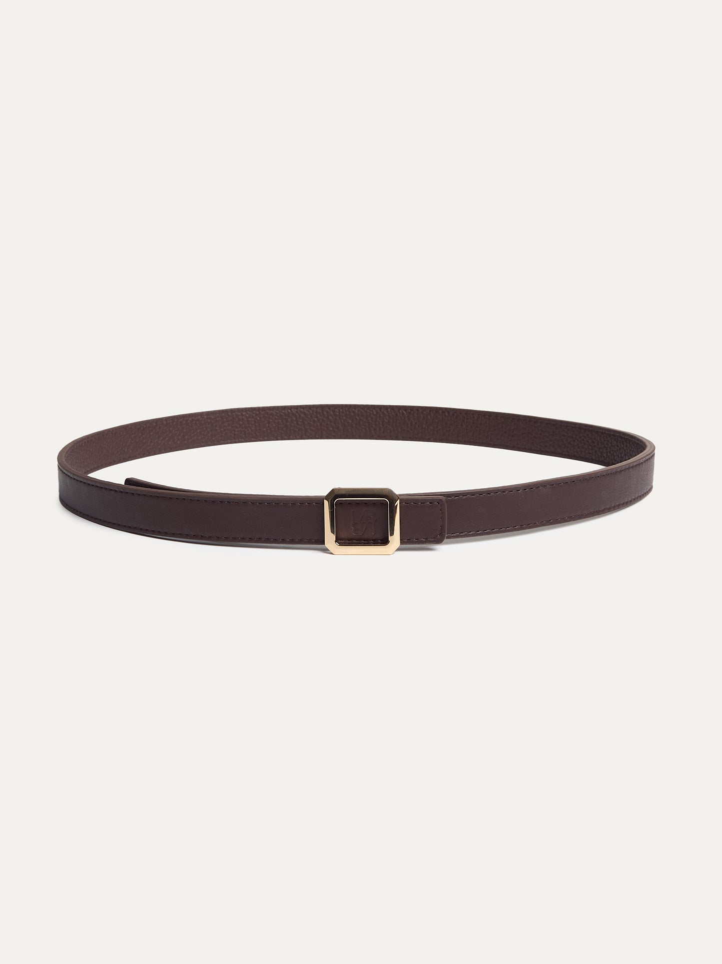 Maison Boinet 20 mm reversible brown belt in premium nappa leather with grained calfskin lining and a gold-tone brass buckle, measured from the buckle’s end to the middle hole.