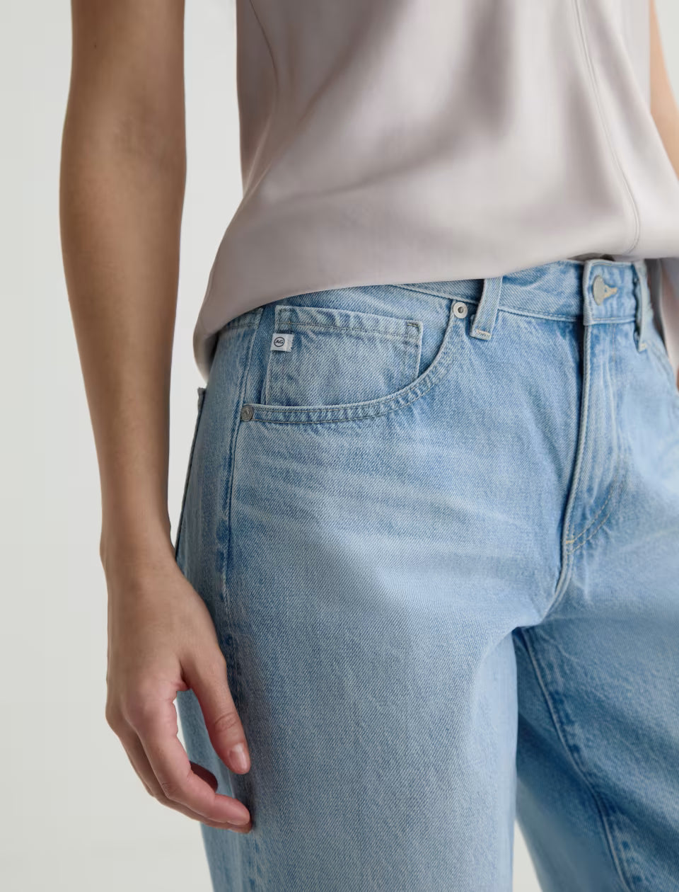 Jean AG Taille Basse À Jambe Large