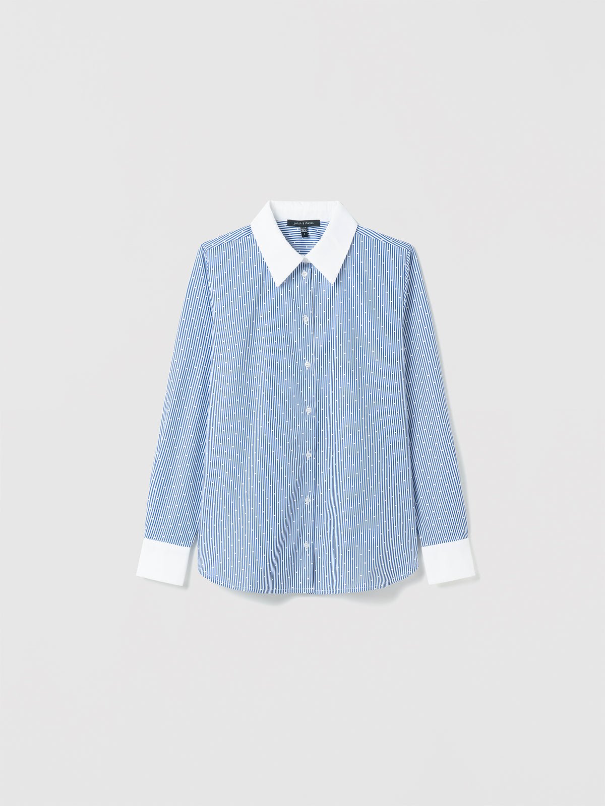 Chemise en Popeline Rayée Fil-coupé