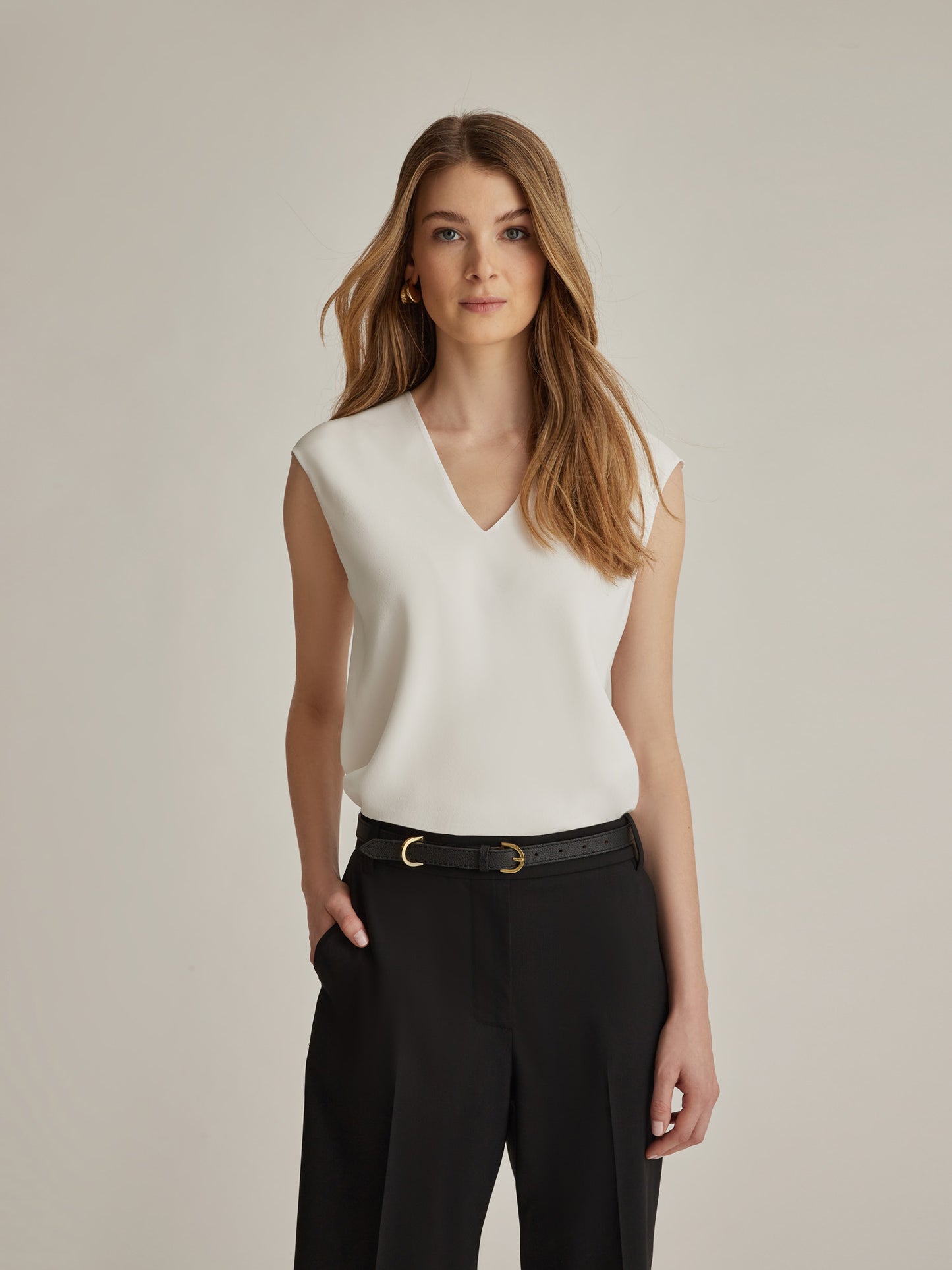 Silk V-Neck Blouse