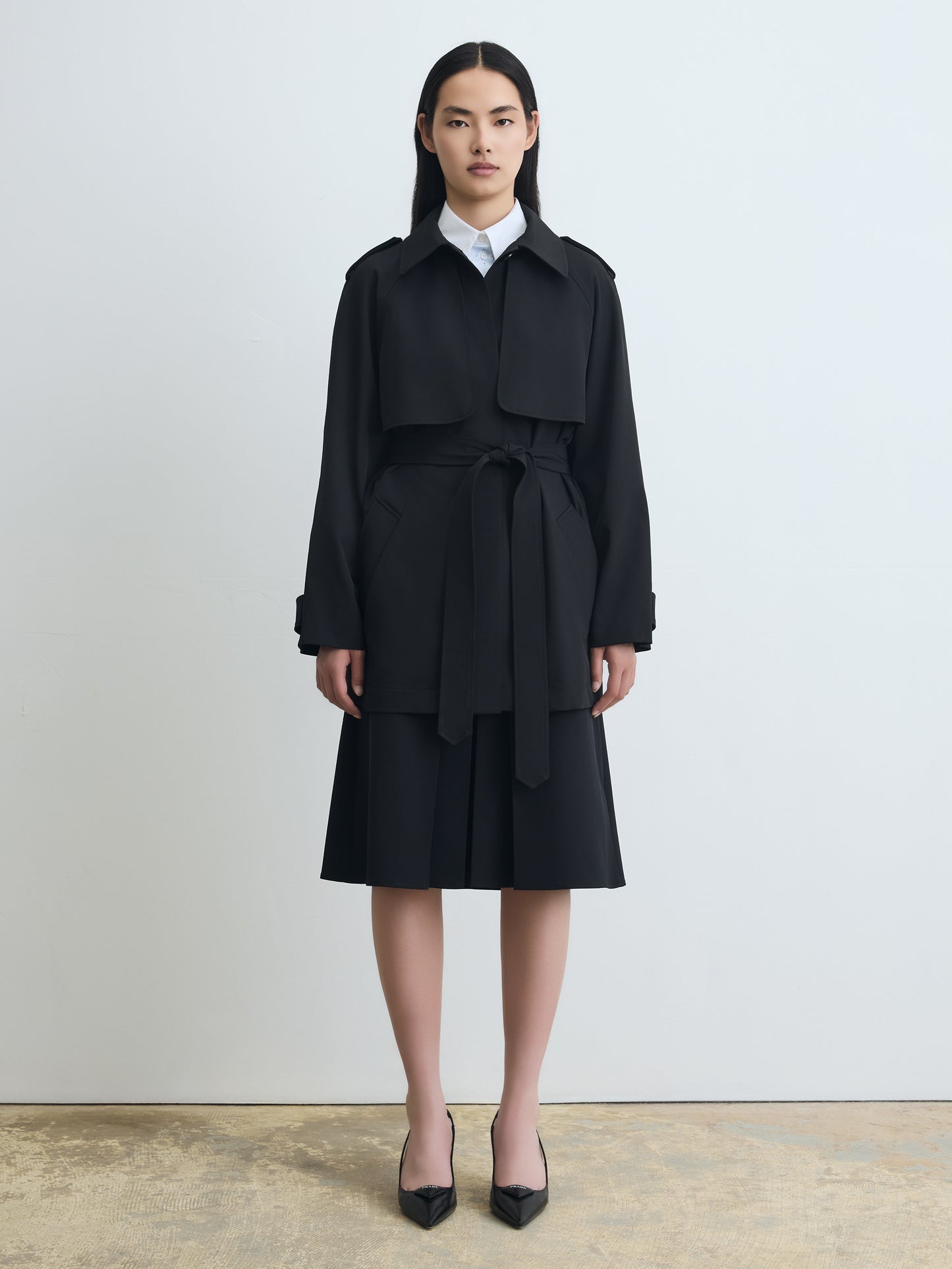 Easy Care Short Belted Trench