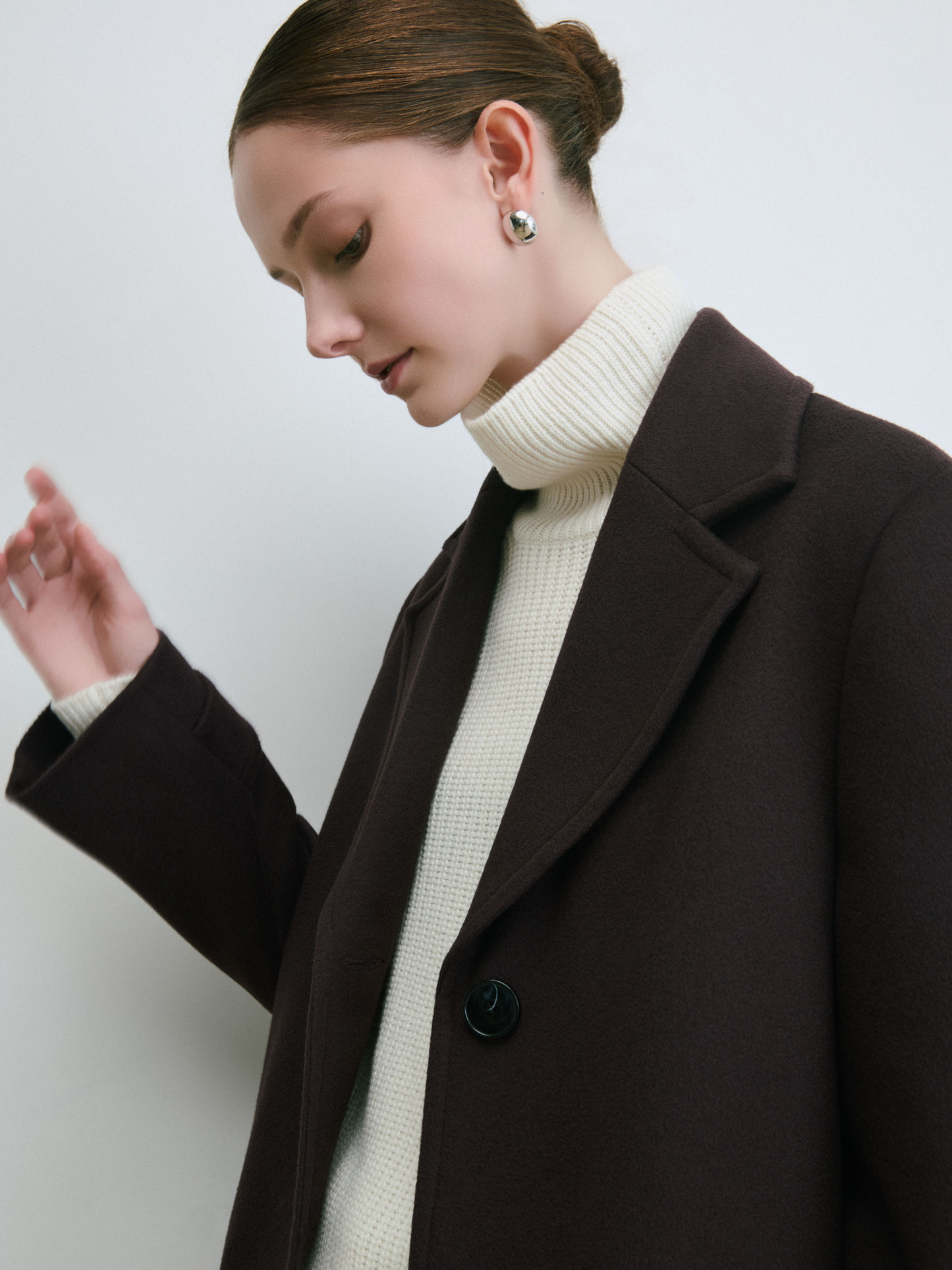 Manteau Long En Laine Et Cachemire
