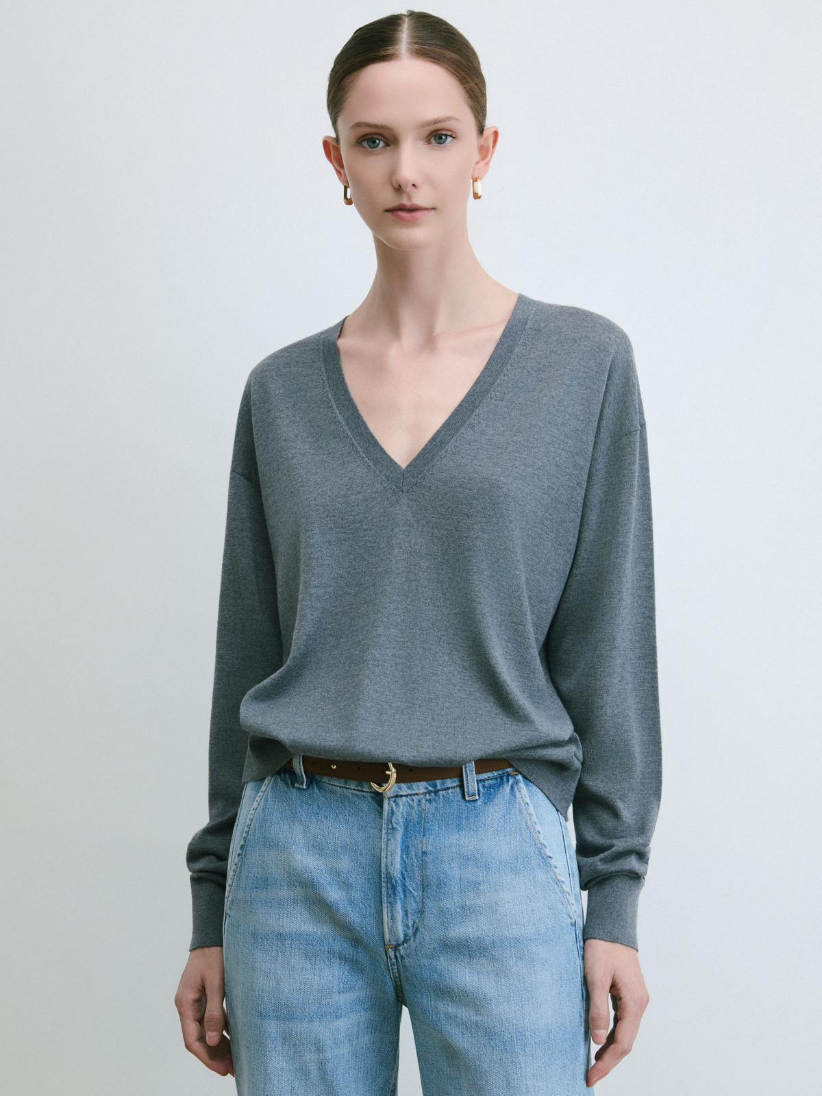 Extrafine Merino V-neck Sweater