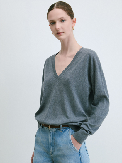 Extrafine Merino V-neck Sweater