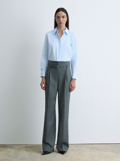 Pantalon Taille Haute Ceinturé