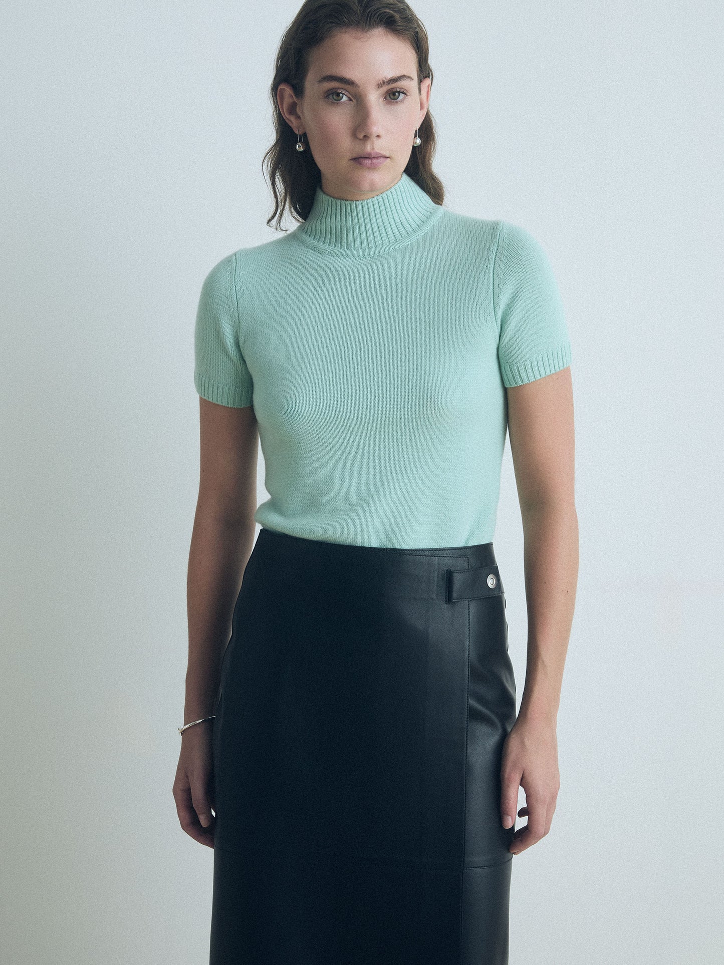 Short Sleeve Mock Neck