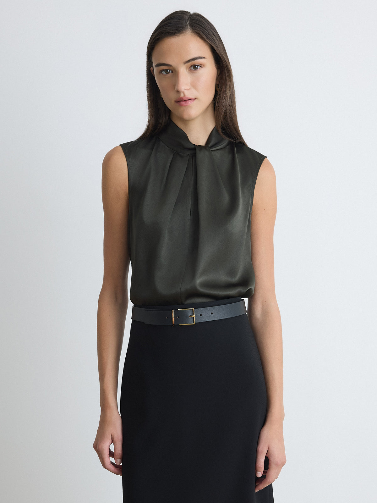 Silk Twist Neck Blouse