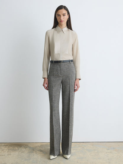 Satin Bib Blouse