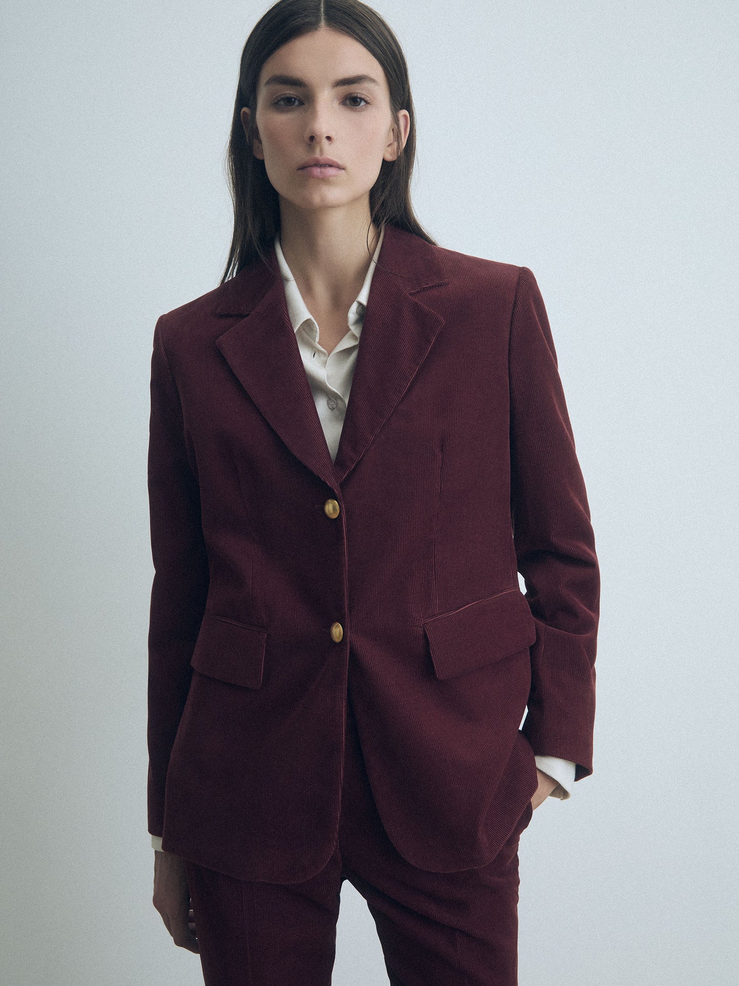 Veste Courte en Velours Côtelé 