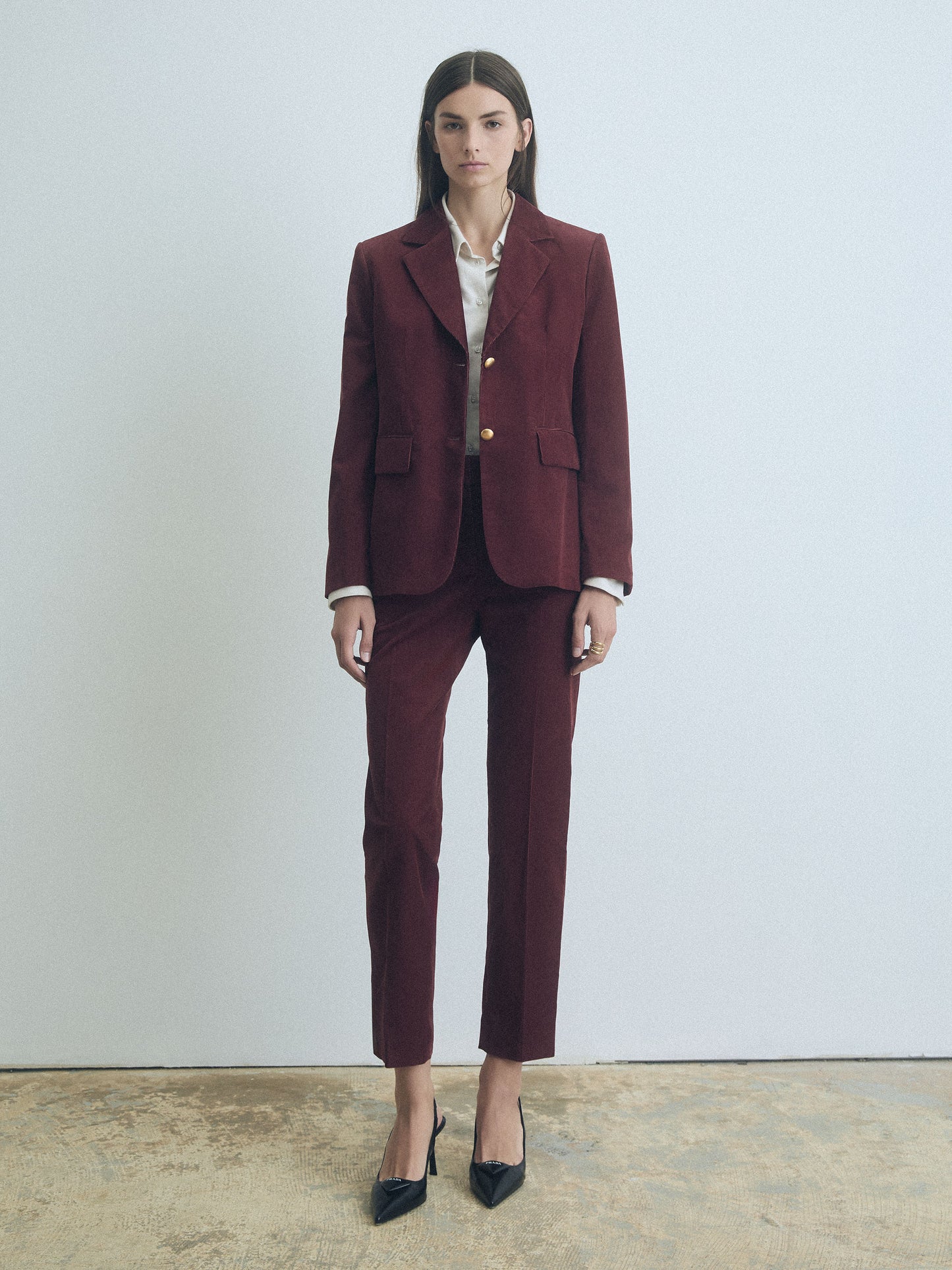 Veste Courte en Velours Côtelé 