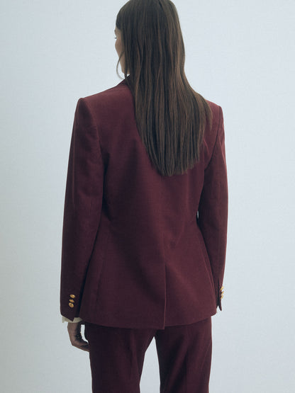 Veste Courte en Velours Côtelé 