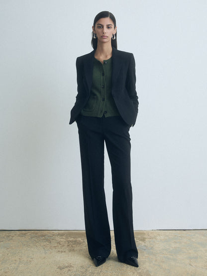 Short Fitted Wool Jacket