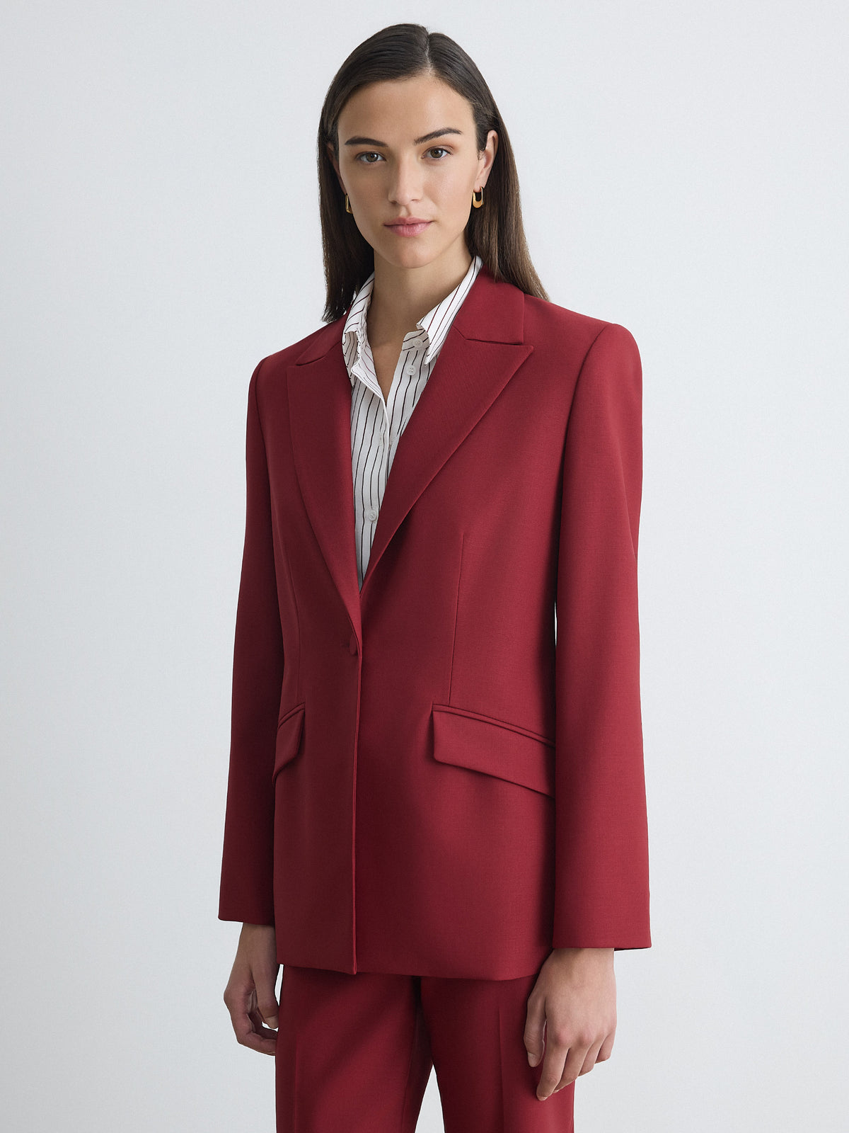 Veste Tailleur En Laine Extensible