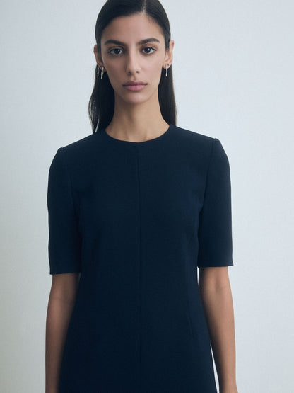 Fitted Elbow Sleeve Dress