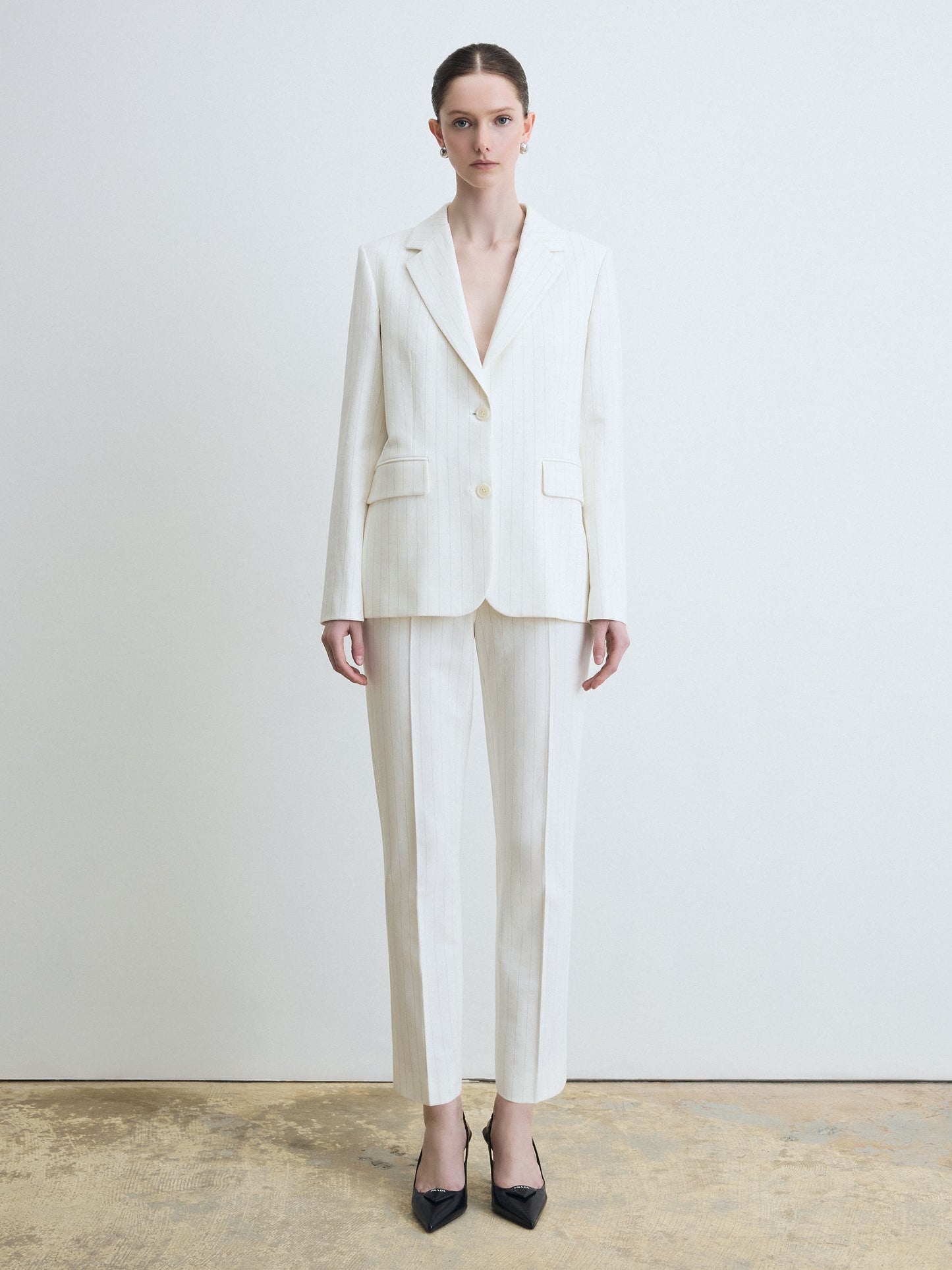 Cotton Linen Stripe Jacket