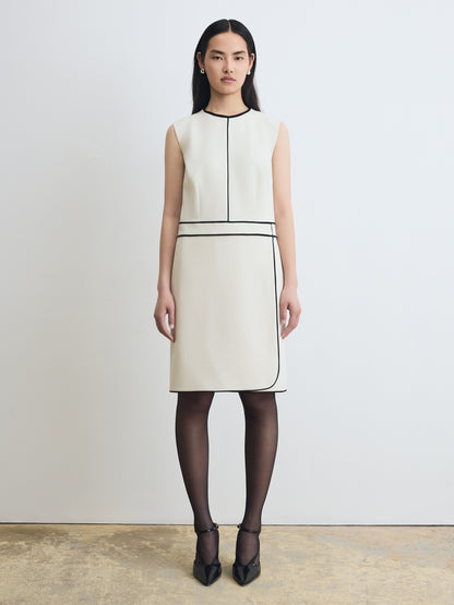 Contrast Piping Short Dress