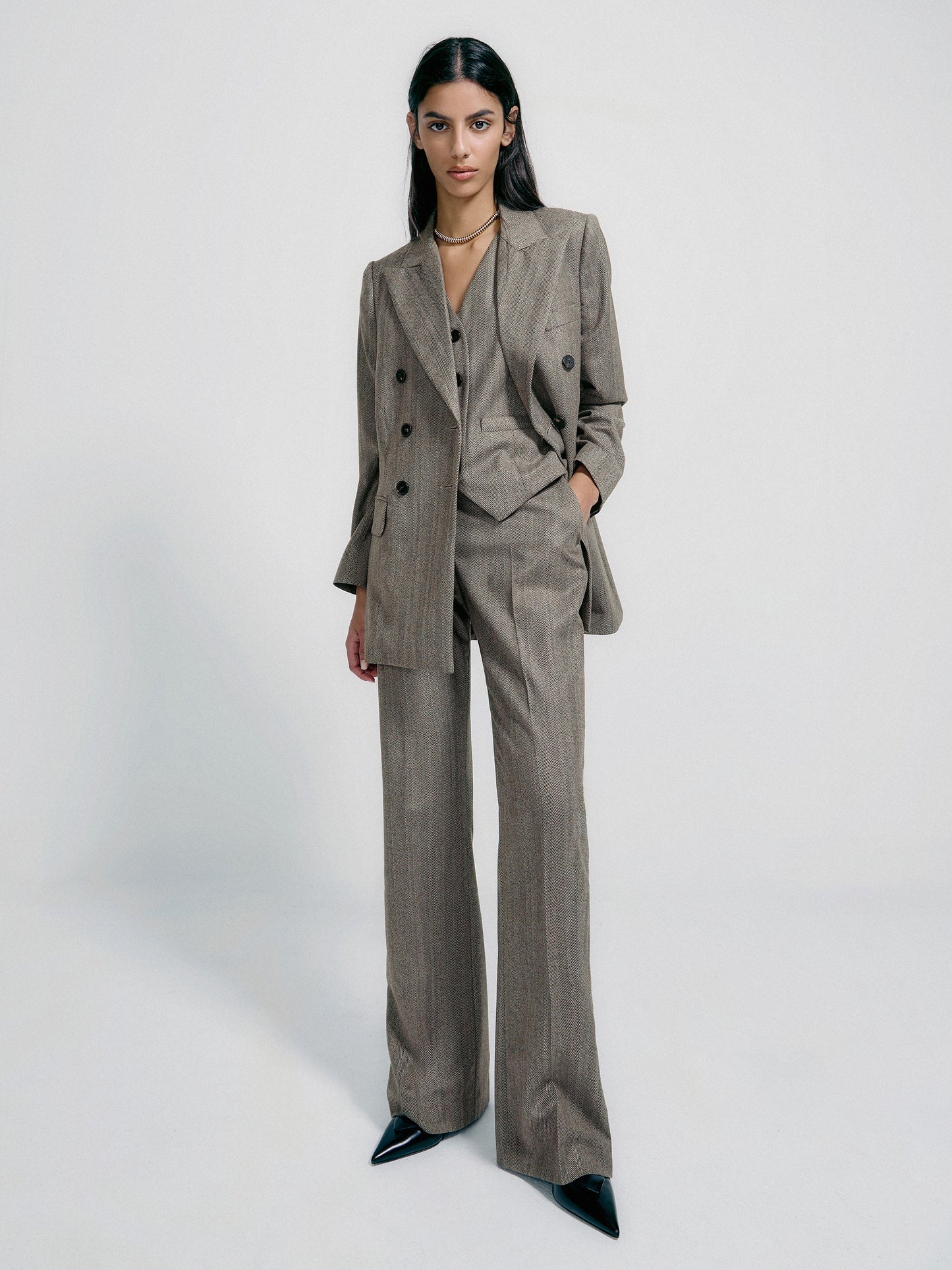 Tailored Wool Flare Pant