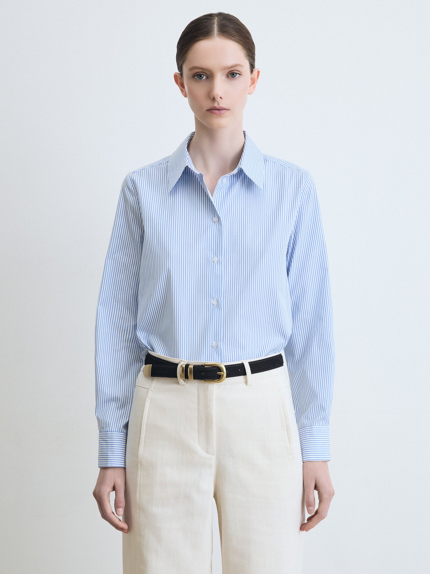 Chemise en Popeline Rayée