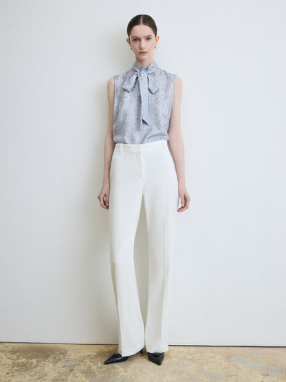 Blouse sans manches à col montant