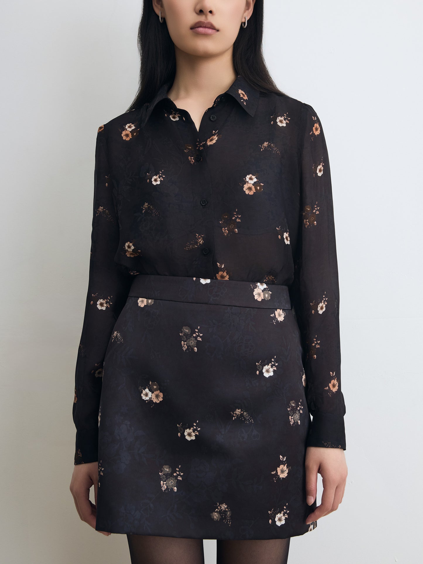 Floral Print Mini Skirt
