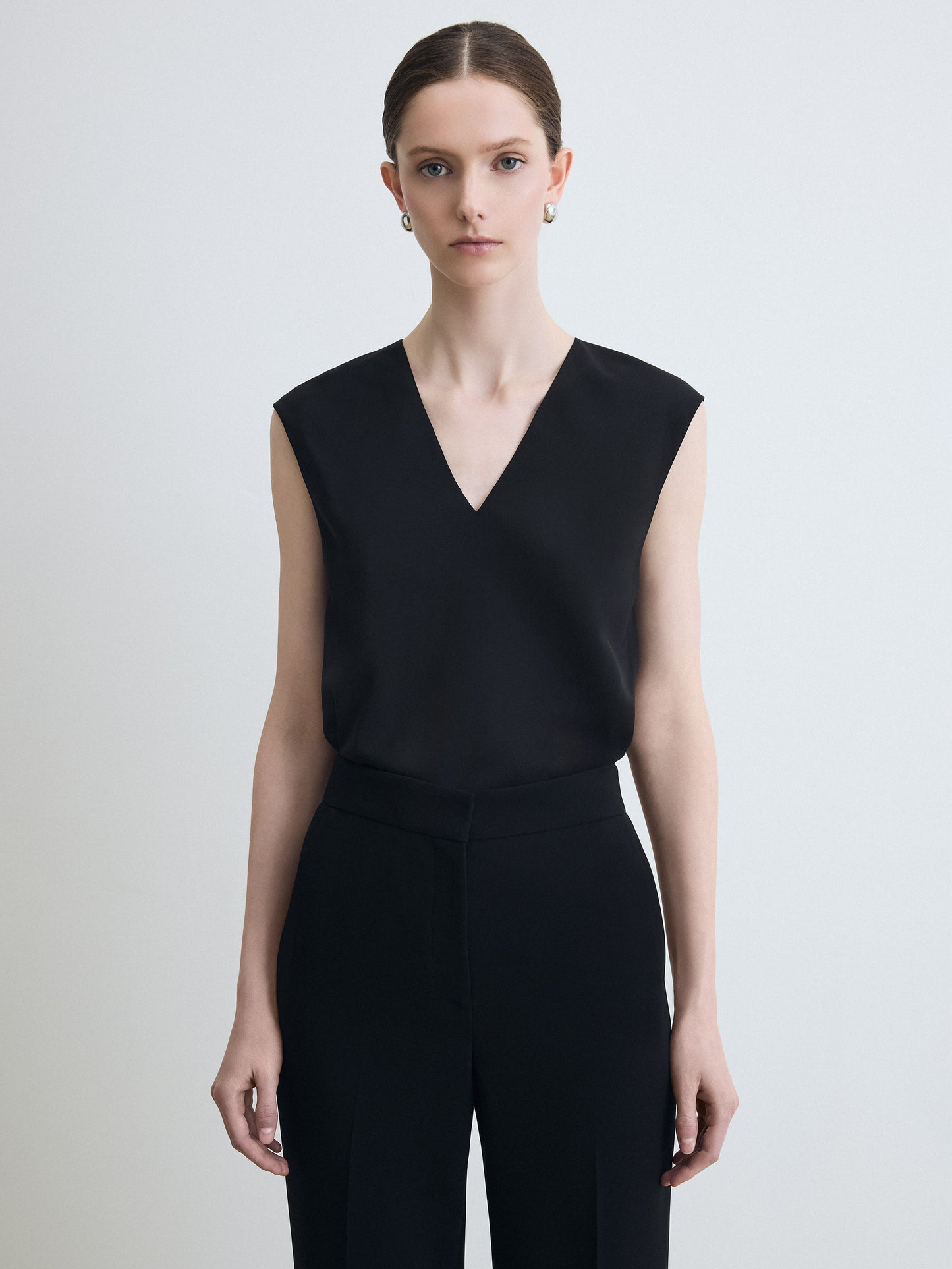 Silk v-neck blouse