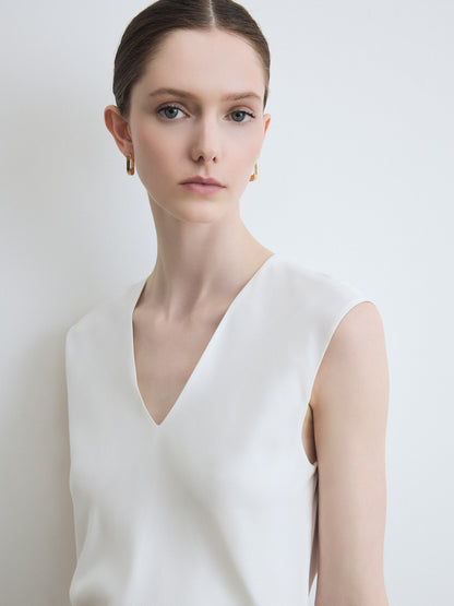 Silk v-neck blouse