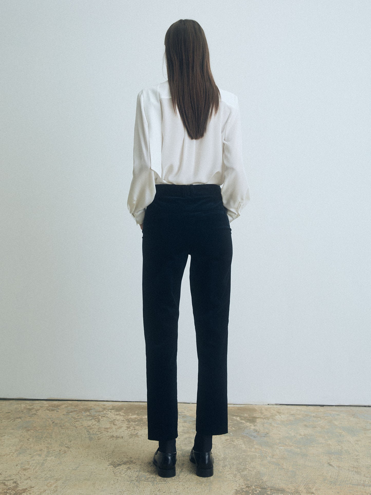 Silk Pleated Blouse With Neck Tie
