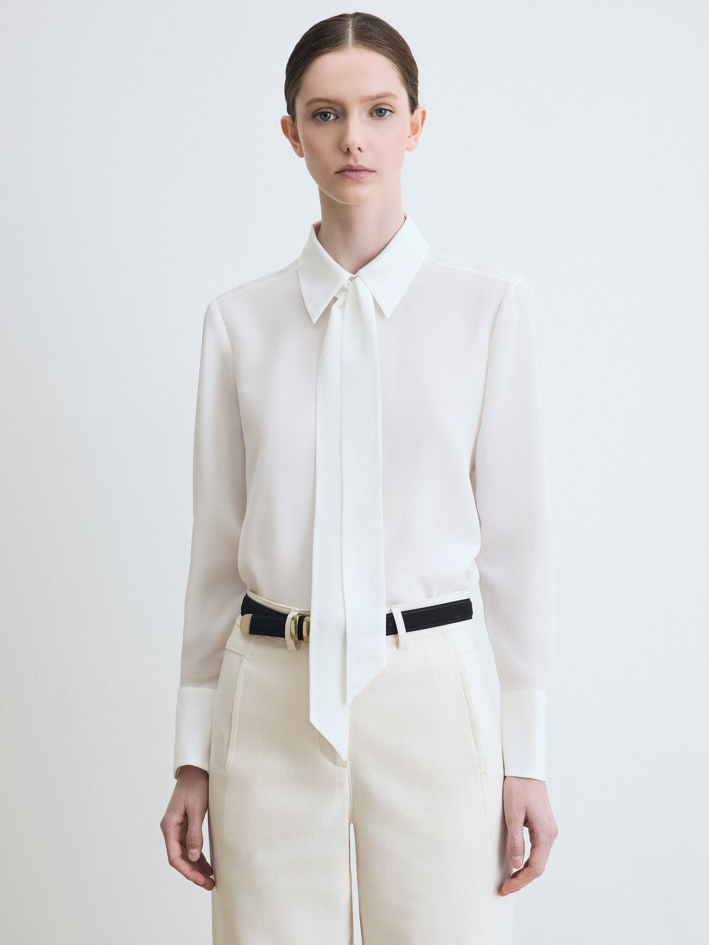 Silk Tie Blouse