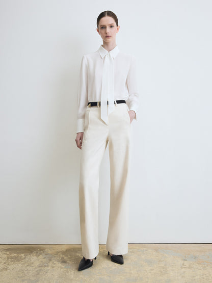 Silk Tie Blouse
