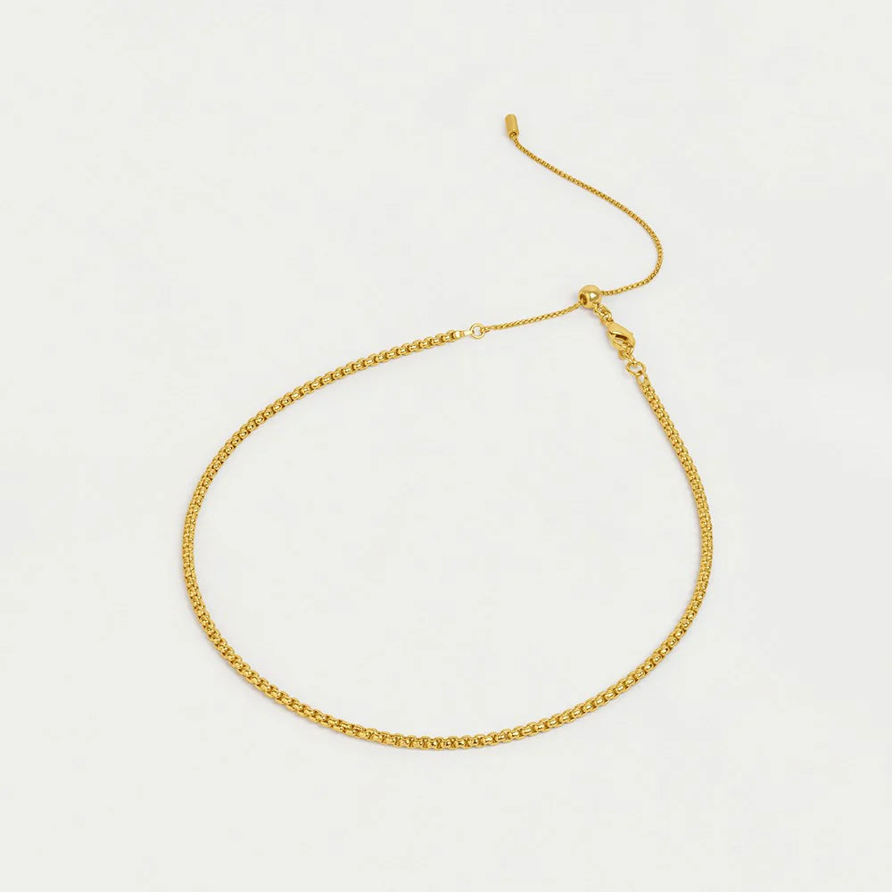 Flat of a gold necklace