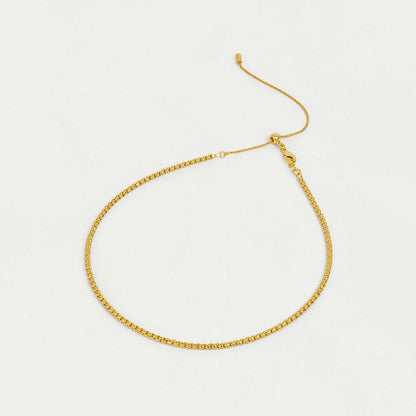 Flat of a gold necklace