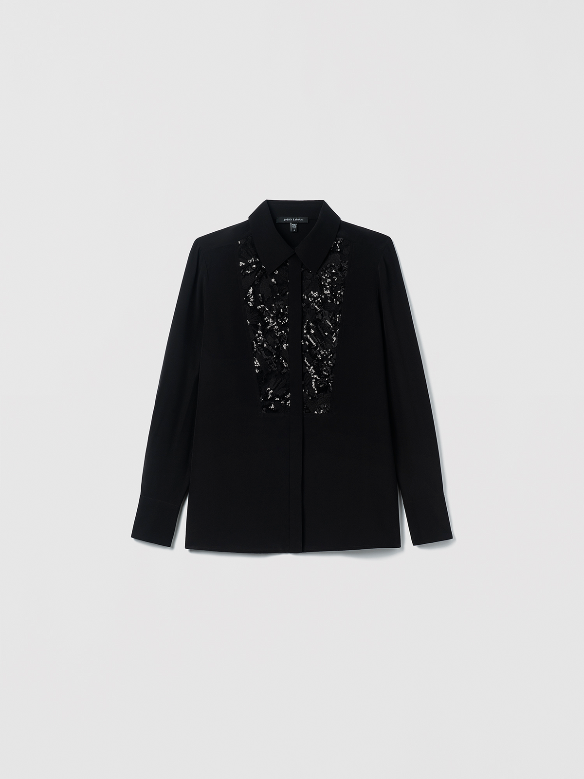 Blouse En Soie Avec Incrustations De Dentelle