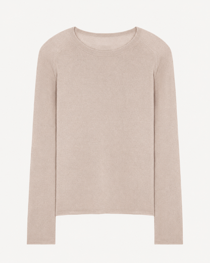 Machine Washable Cashmere Long Sleeve Crewneck