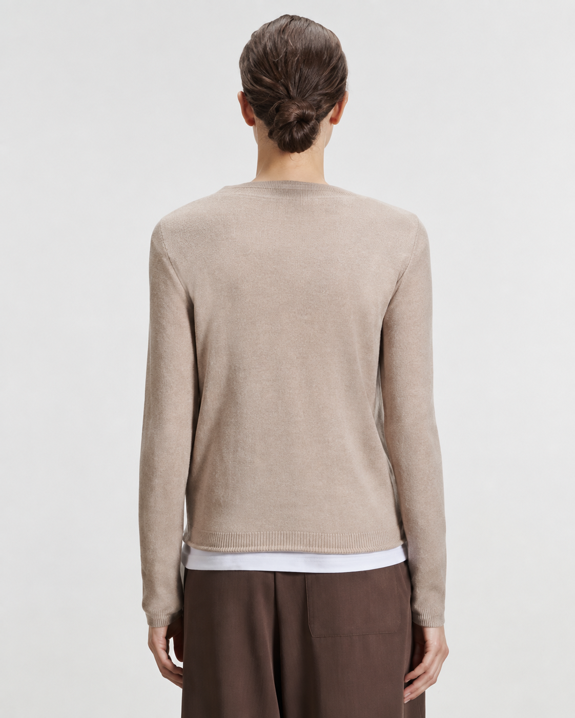 Machine Washable Cashmere Long Sleeve Crewneck