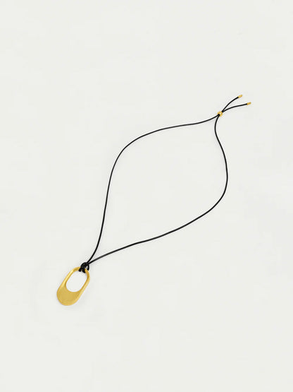 Necklace with a gold pendant on a white background