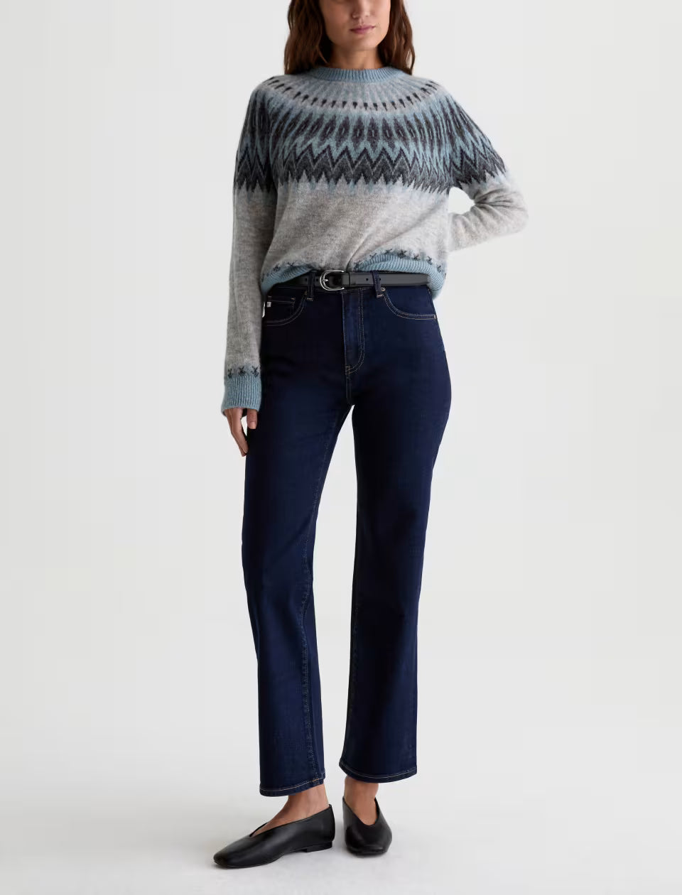 Jean Droit Taille Mi-Haute AG Jeans