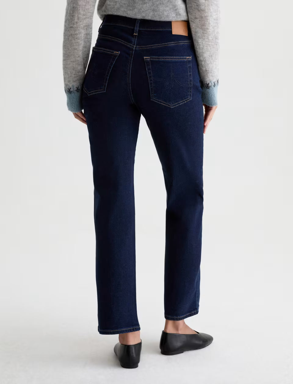Jean Droit Taille Mi-Haute AG Jeans