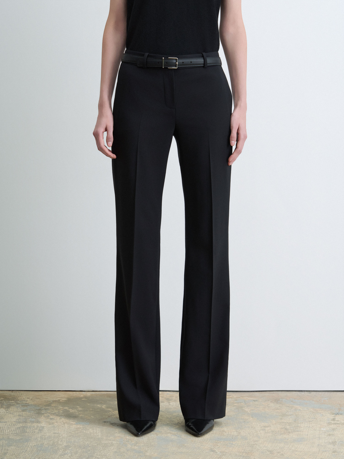 Pantalon Ajusté Et Évasé