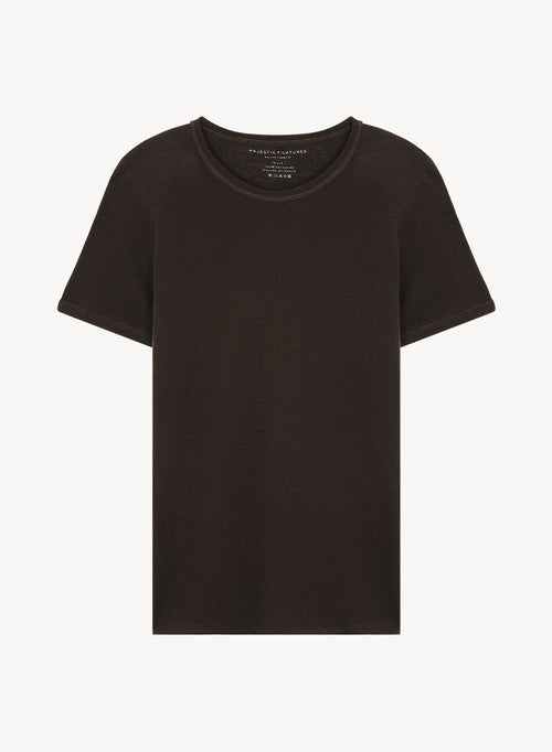 Machine Washable Cashmere Short Sleeve Crewneck