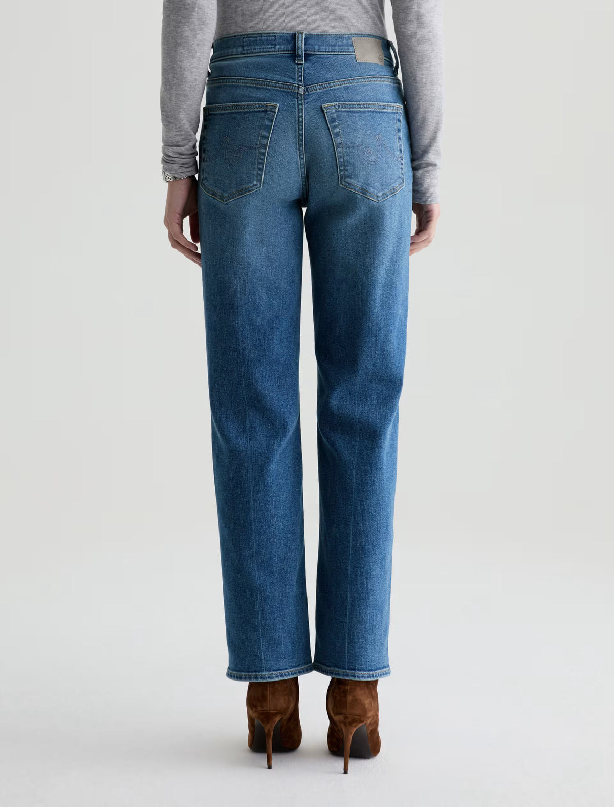 Jean Droit Taille Mi-Haute AG Jeans