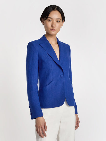 Short fitted linen jacket